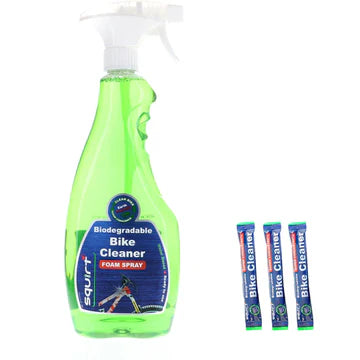 Squirt Bike Clean Spray 750ML Bottle Reusable + 3 Sachet
