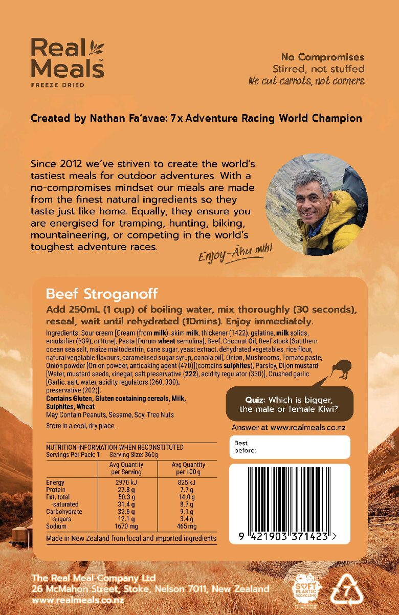 Real Meals Beef Stroganoff