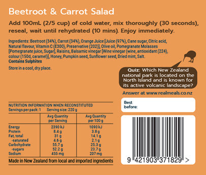 Real Meals Beetroot &amp; Carrot Salad