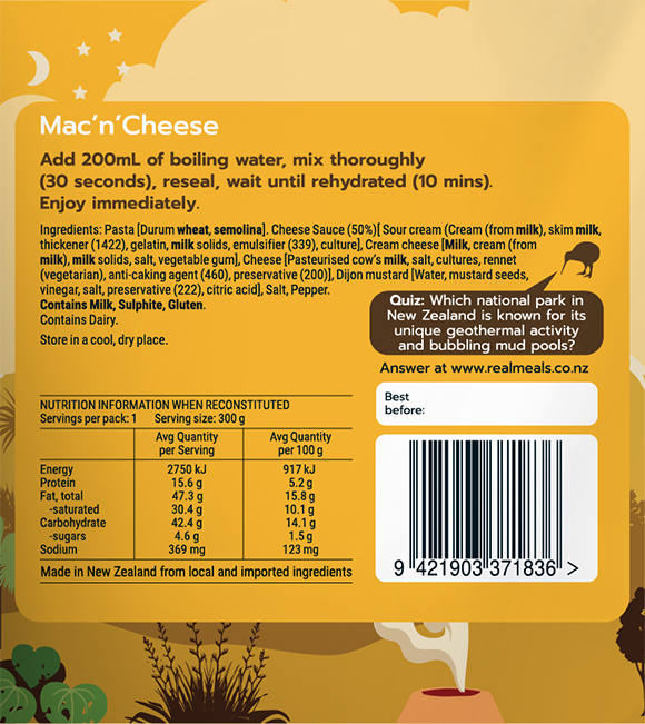 Real Meals Mac’n’Cheese